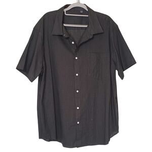 Black Linen Look Shirt Italy XL